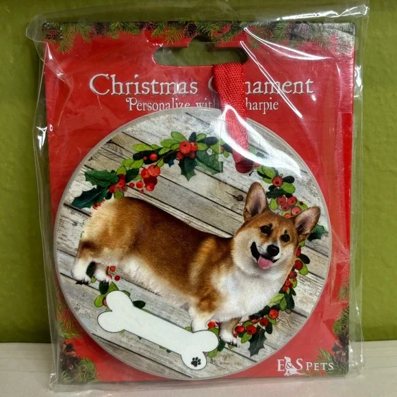 E&S Pets Corgi Dog Christmas Ornament - Picture 1 of 3